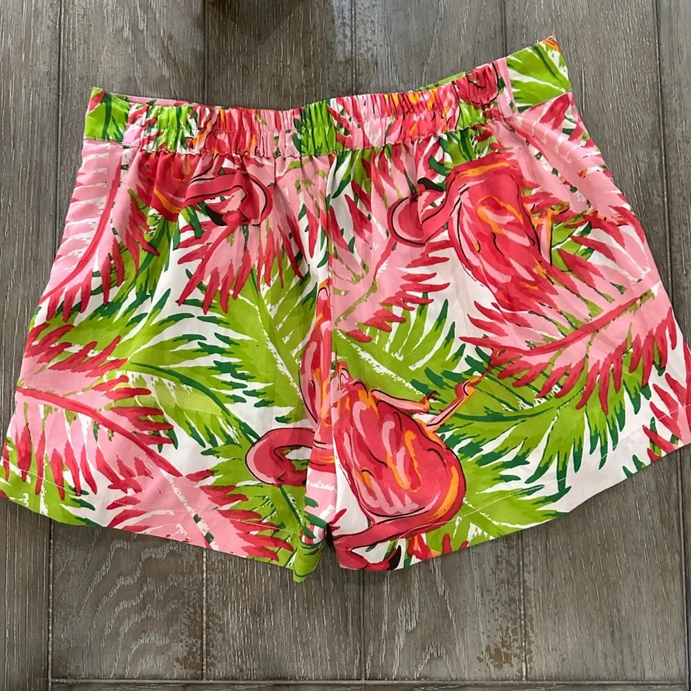 Tropical Pink and Green Women's Shorts - Picture 9 of 9